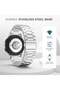 Silver Stainless Steel Metal Band for Samsung Galaxy Watch 7FE/6/5/4 (40mm/44mm) & Galaxy Watch 5 Pro (45mm), Galaxy Watch 6 Classic (43mm/47mm), Galaxy Watch 4 Classic (42mm/46mm) - No Gap - 3