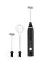 Milk Frother, Handheld Electric Foam Maker for Lattes - Whisk Drink Mixer with 2 Stainless Whisks, 3-Speed Adjustable