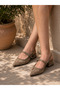 Amore Mink Suede 3 cm Short Heel Strappy Sandals Shoes - 2