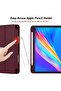 Wine Red iPad Pro 11-Inch Case (2022/2021) - Smart Trifold Stand with Pencil Holder, Soft TPU Back - 4