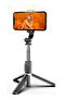 Portable Selfie Stick Tripod with Light with Detachable Bluetooth Remote, 41 Inch Extendable Tripod