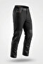 Black Leather-Look Denim Men's Biker Pants