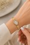 Neweras Women's Gold Steel Wristwatch with White Dial Geometric Case Minimal Luxury Elegant Watch 2026 - 7