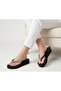 Luna Black Stone Platform Handcrafted Special Design Non-Painful Flip-Flops Women's Summer Slippers 4.5 cm