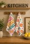 Good Vibes Only Floral Pastel Colored Kitchen Patterned Decorative Stylish 2-Piece Kitchen Towel Set 35X55 - 4