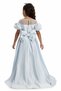 Girl's Evening Dress Lattice Beading Satin Long Princess Dress and Hairclip Set - Birthday, Party, Wedding, Graduation (3, 4, 5, 6, 7 Years) 35182Pr - 6