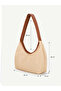 Mun Wicker Vintage Double Zipper Hand and Shoulder Bag - 3