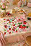 Sweet Morning Strawberry and Fruit Patterned Summer Kitchen Modern Mediterranean 2-Piece Kitchen Towel Set 35X55 - 5