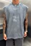 Men's T-Shirt Yazi Washable Tank Top Gray Oversize - 2