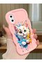 iPhone XS Compatible Case Camera Protector Pink Silicone Couple Phone Case Cat Pattern