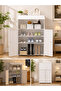 6-Tier Plastic Shoe Organizer Cabinet with Doors | Large Capacity Adjustable Waterproof & Dustproof Shoe Storage Rack | Free-Standing Space-Saving Shoe Cabinet for Entryway, Hallway, Bedroom & Closet - 3