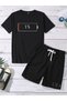 Unisex Oversize Shorts Set Short Sleeve T-Shirt Comfortable Fit Summer Casual Sports
