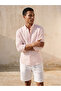 Regular Fit Striped Linen Blended Men's Shirt