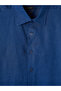 Özmarka New Season Blue Regular Fit 100% Linen Men's Shirt - 8
