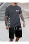 Unisex Oversize Shorts Set Short Sleeve T-Shirt Comfortable Fit Summer Casual Sports