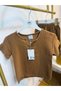 Girl's and Boy's Brown Muslin Shorts Set - 3
