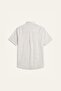 100% Cotton Regular Fit Polo Collar Checkered Short Sleeve Beige Shirt I1719Ax26Sm - 2
