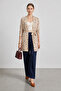 Women's Belted Patterned Hijab Cardigan - 4