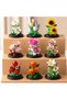 3D Mini Orange Flower Block Flower Making Kit – Decorative Potted Flower Assembly Model – Collectible and Hobby Building Toy - 4