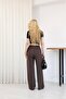 Yüksel Bel Palazzo Leg Oversize Tencel Fabric Trousers - 5
