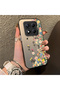 Redmi Note 14 Pro 5g Compatible Silicone Edge Hard Back Case Couple Phone Case with Floral Pattern - 3