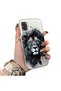 Samsung Galaxy A31 Compatible Silicone Edge Hard Back Case Couple Phone Case with Lion Pattern
