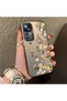 Mi 12t Compatible Silicone Edge Hard Back Case Couple Phone Case with Floral Pattern - 3
