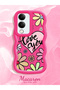 Vivo Y19E Compatible Case Camera Protector Red Silicone Couple Phone Case Floral Pattern - 2