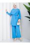 Women's Hijab Suit - Hijab Top and Bottom Set - Hijab Shirt and Pants - Tie-Waist Ayrobin Fabric - 4