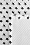 Black and White Stars Young Room Single Pique Set - Monochrome 160X220 cm Quilted Bedspread - 7