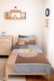 Geometric Gray Young Room Single Pique Set - Modern Mink Beige 160X220 cm Quilted Bedspread - 2