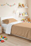 Beige Minimal Young Room Single Pique Set - Mink Modern 160X220 cm Quilted Bedspread - 4