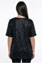 Women's V-Neck Short Sleeve Sequin Plus Size Blouse - 4