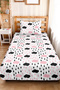 Cloud Rain Pink Girls' Pique Set - Pastel Modern Black Baby Room Bedspread - 160X220 cm - 6