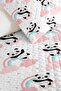 Panda Rainbow Pink Girls' Pique Set-Pastel Cloud Mint Baby Room Bedspread-160X220 cm - 3