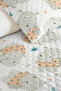 Cute Capybara Gray Children's Room Single Pique Set-Pastel Mint 160X220Cm Quilted Bedspread - 3