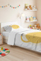Cute Sun Yellow Children's Room Single Pique Set - Modern 160X220 cm Quilted Bedspread - 6