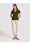Khaki Slim Fit Polo Collar Basic T-Shirt 50320697-Vr027 - 4
