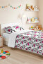 Penguin Pink Children's Room Single Pique Set-Modern Black and White 160X220Cm Quilted Bedspread - 6