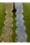 Luxury Sequin Embroidered Lace Ribbon Silver - 1 Meter - 2