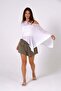 Clothing Asymmetrical Knitwear Cape Poncho White - 2
