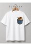 Tunalya Minimal Stylish Pocket Print Design Premium Unisex Cotton T-Shirt - High Quality