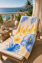 Mahalo Floral and Tropical Leaf Patterned 70X150 Beach Towel - 5