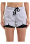Women's Active Swim Shorts with Inner Tights and Slit Detail