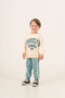 3-4-5-6 Years Old Seasonal Printed Striped Boy's Suit - 8