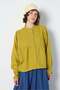 Women's Drawstring Muslin Shirt Oil Green 31146