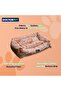 Makaron Series Rectangle Pet Bed Medium - 70x60x22cm - Soft Washable Fabric, Reversible Cushion, Non-Slip Base - Ideal for Cats & Medium Dogs - 4