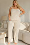 Raporlu Viscose Women's Thin Strap Battal Pajama Set - 3