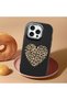 iPhone 15 Pro Max Compatible Case Camera Protector Black Silicone Couple Phone Case Heart Pattern - 2