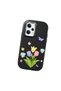 Redmi Note 12 Pro 5g Compatible Case Camera Protector Black Silicone Couple Phone Case with Floral Pattern - 3